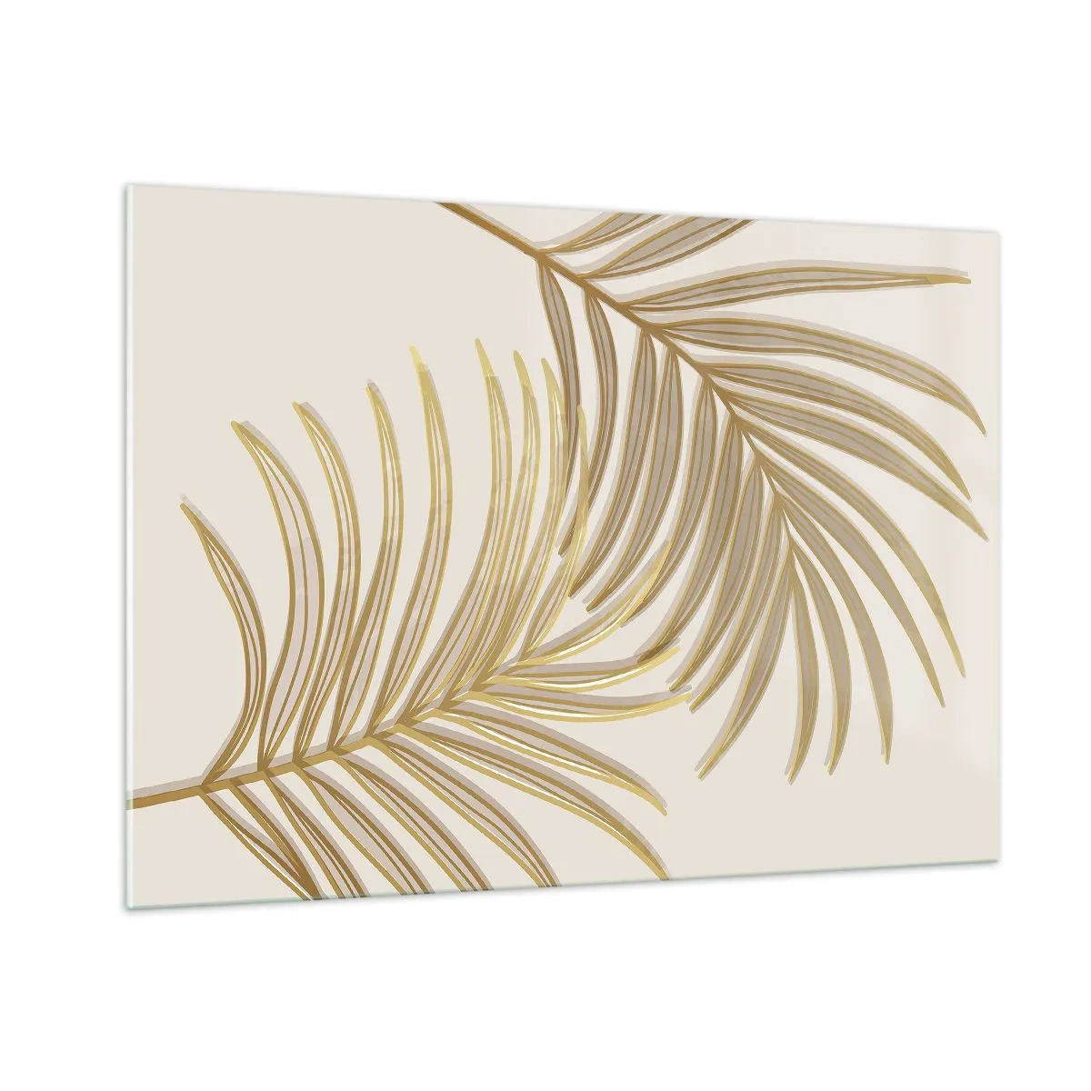 Tablou pe sticlă - Palmier de aur! - 100x70 cm