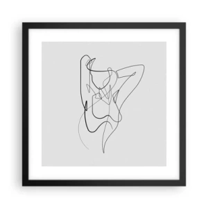 Poster în ramă neagră - Cine ești tu? - 40x40 cm