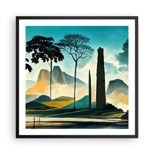 Poster în ramă neagră - Din ce în ce mai sus - 60x60 cm