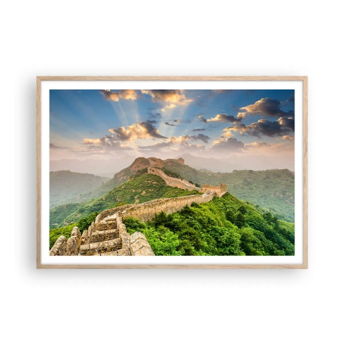 Poster în ramă de stejar deschis - Măreția netrecătoare - 100x70 cm