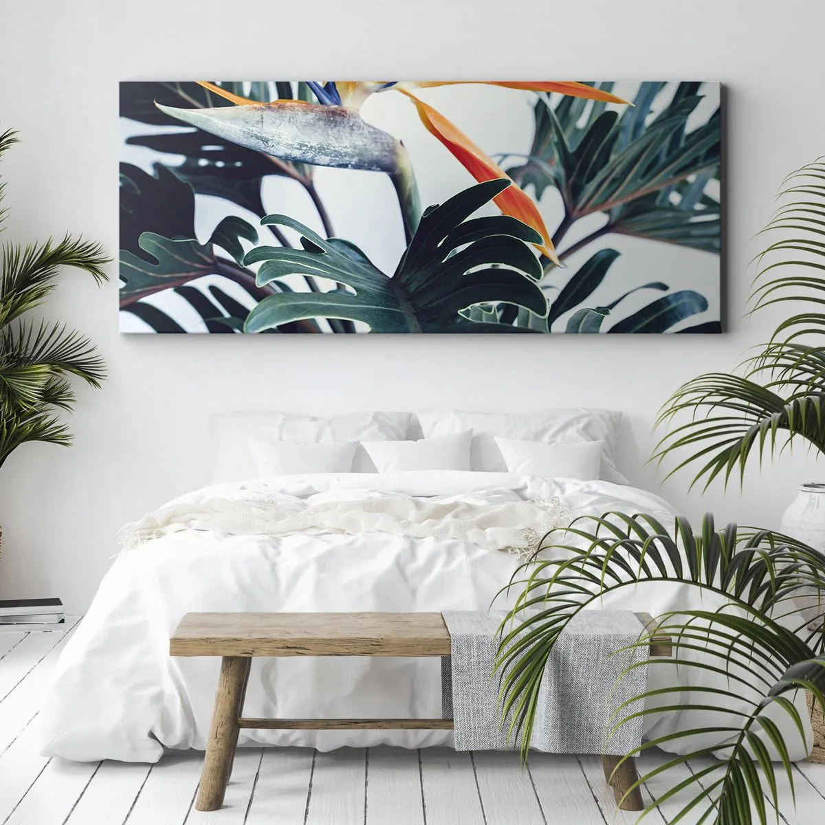 Tablou pe pânză - Tufiș sau pasăre? - 100x40 cm
