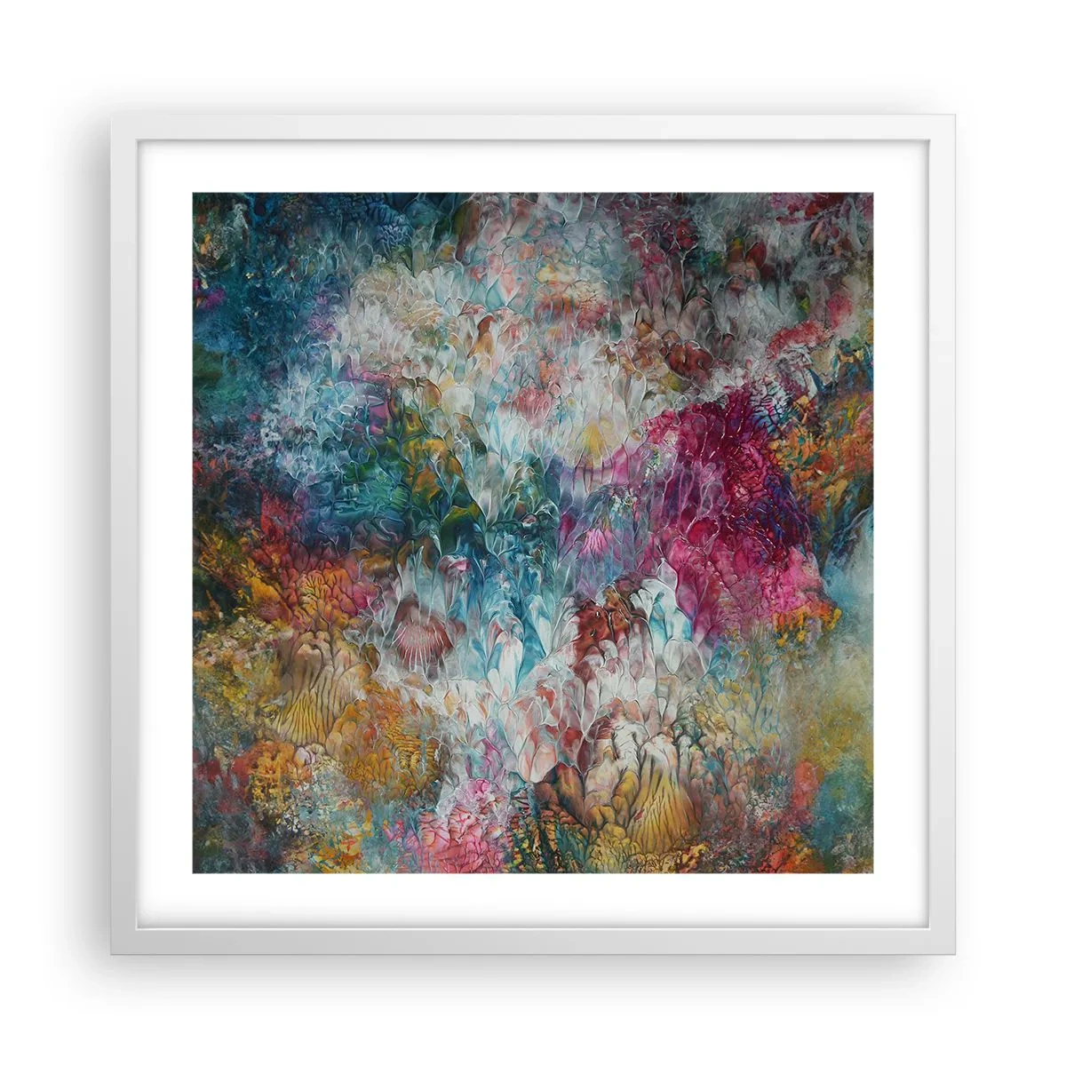 Poster în ramă albă - În plină înflorire - 50x50 cm
