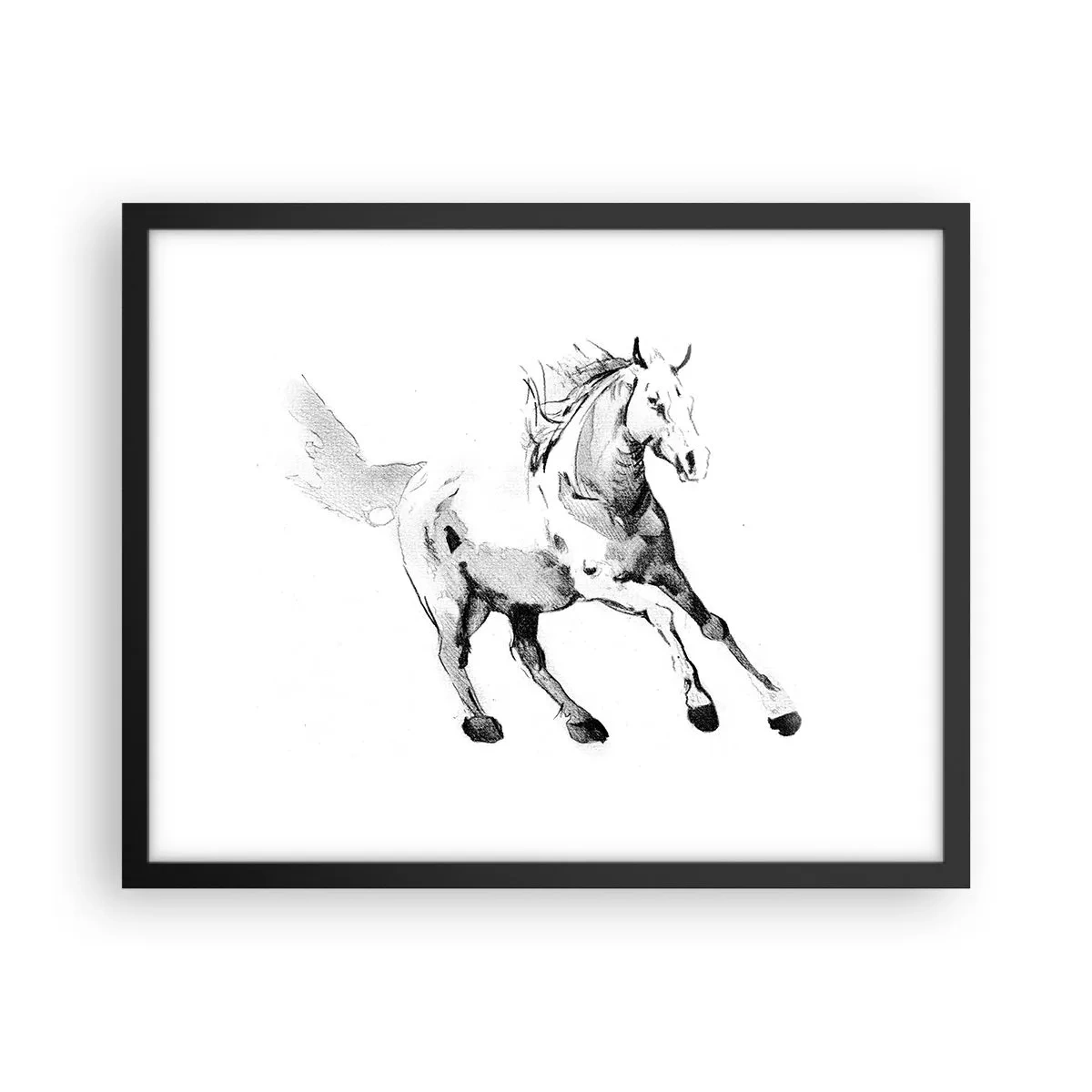 Poster în ramă neagră - Suflet neîmblânzit - 50x40 cm