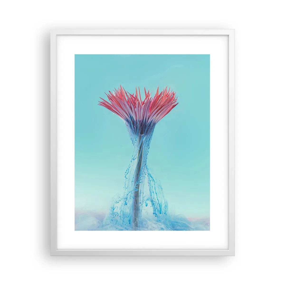 Poster în ramă albă - Într-o unduire revigorantă - 40x50 cm