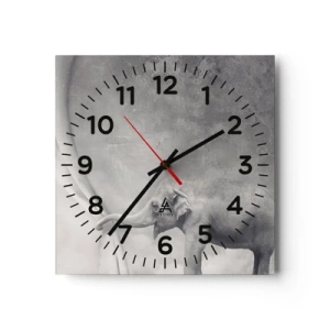 Ceas de perete - Ceas pe sticlă - Dezvăluirea misterului - 40x40 cm