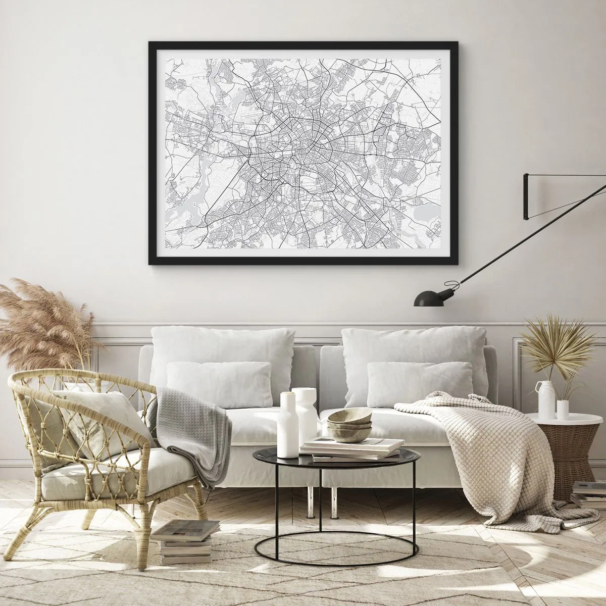 Poster în ramă neagră - Floare de Berlin - 50x40 cm