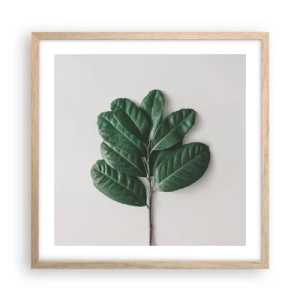 Poster în ramă de stejar deschis - Desenul naturii însăși - 50x50 cm