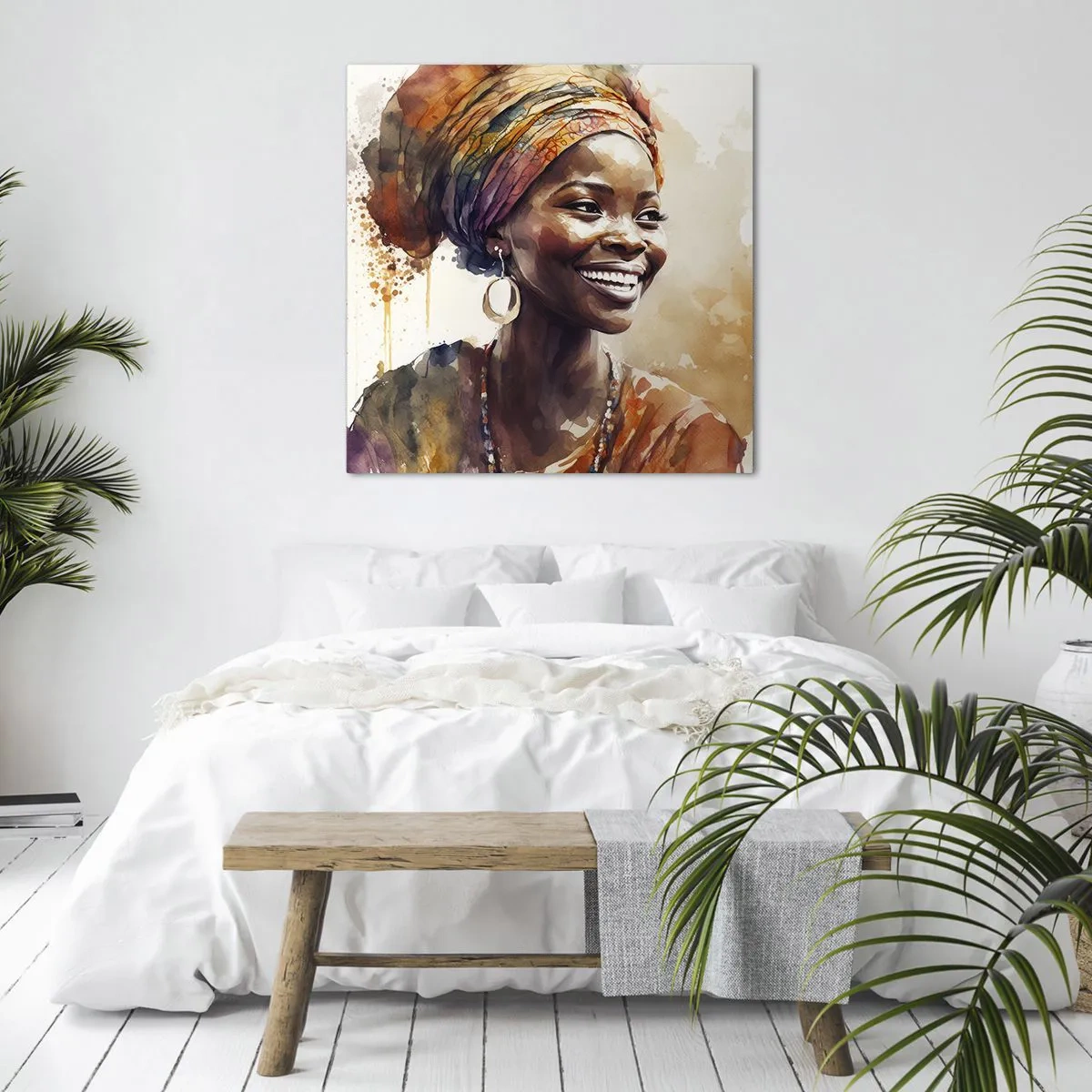 Tablou pe pânză - Regina africană - 40x40 cm