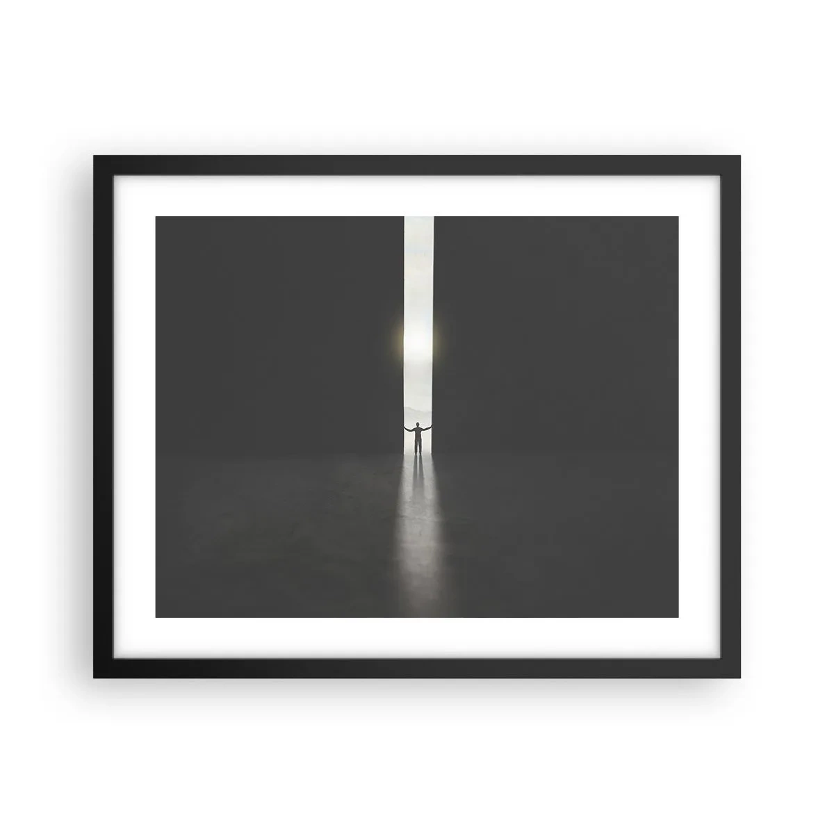 Poster în ramă neagră - Un pas spre un viitor luminos - 50x40 cm