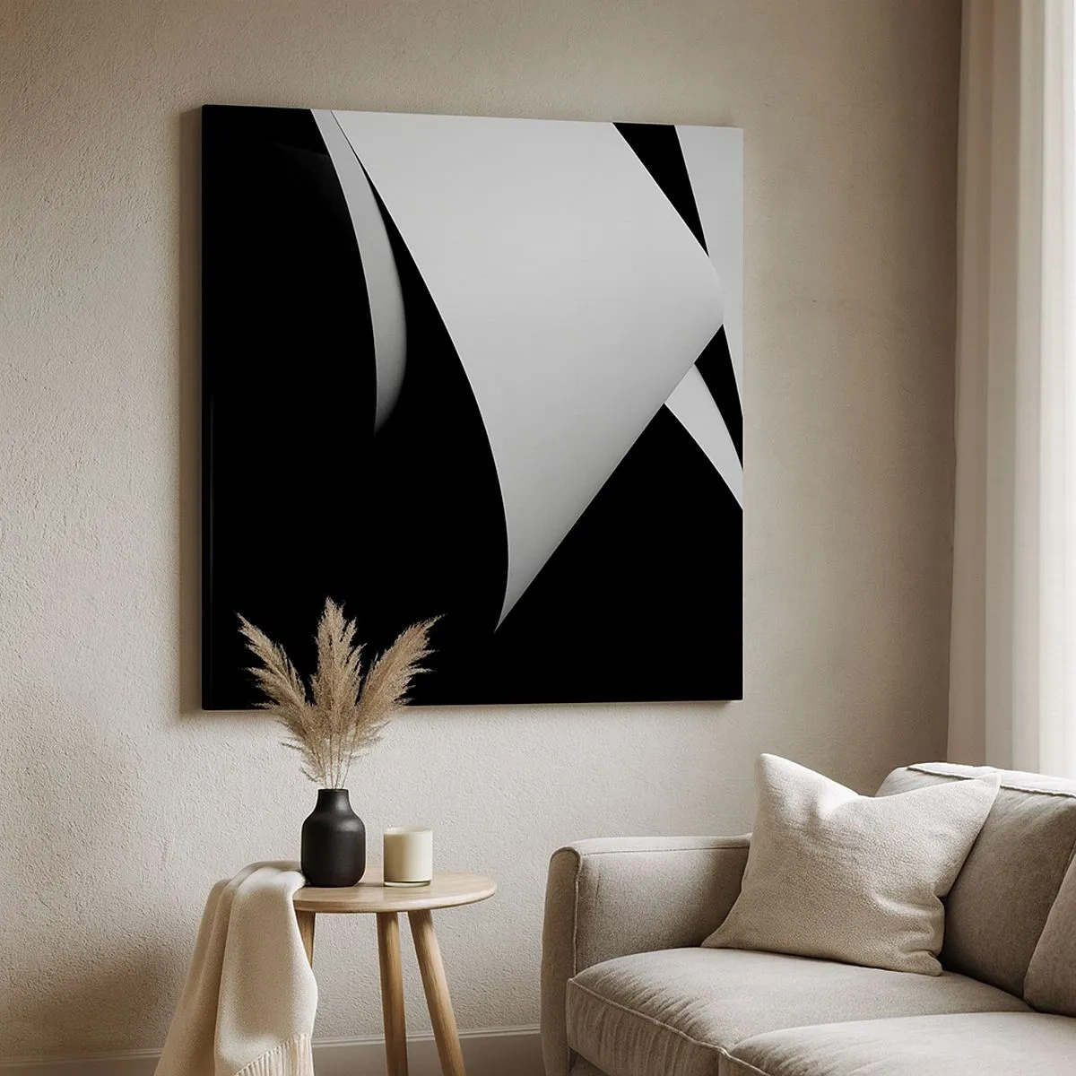 Tablou pe pânză - Planuri de lumină din adâncurile umbrelor - 30x30 cm