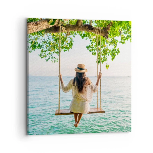 Tablou pe pânză - Viața este frumoasă - 70x70 cm