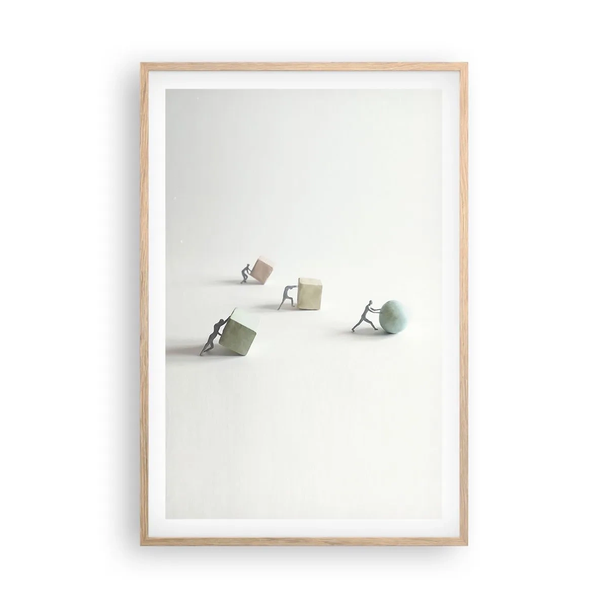 Poster în ramă de stejar deschis - Viața însăși - 61x91 cm