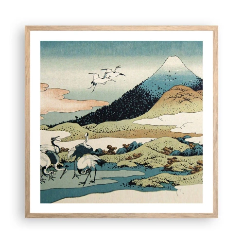 Poster în ramă de stejar deschis - În mod japonez - 60x60 cm