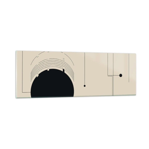 Tablou pe sticlă - Compoziție flexibilă și dinamică - 90x30 cm