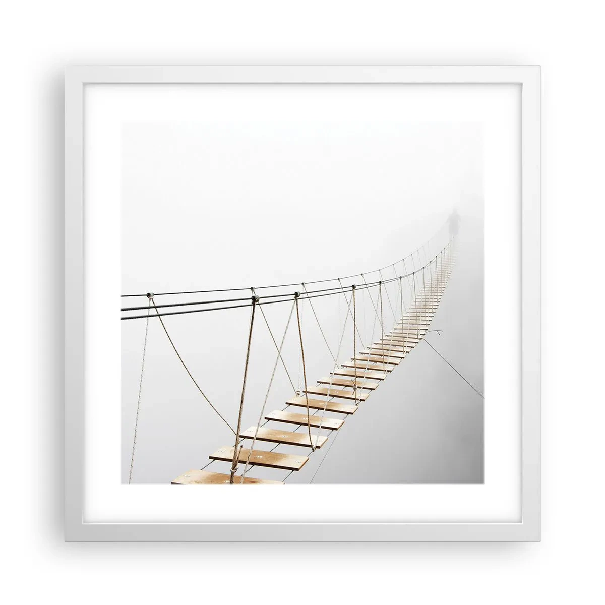 Poster în ramă albă - Unde te va duce? - 40x40 cm