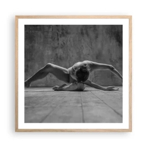 Poster în ramă de stejar deschis - Simetria găsită - 60x60 cm