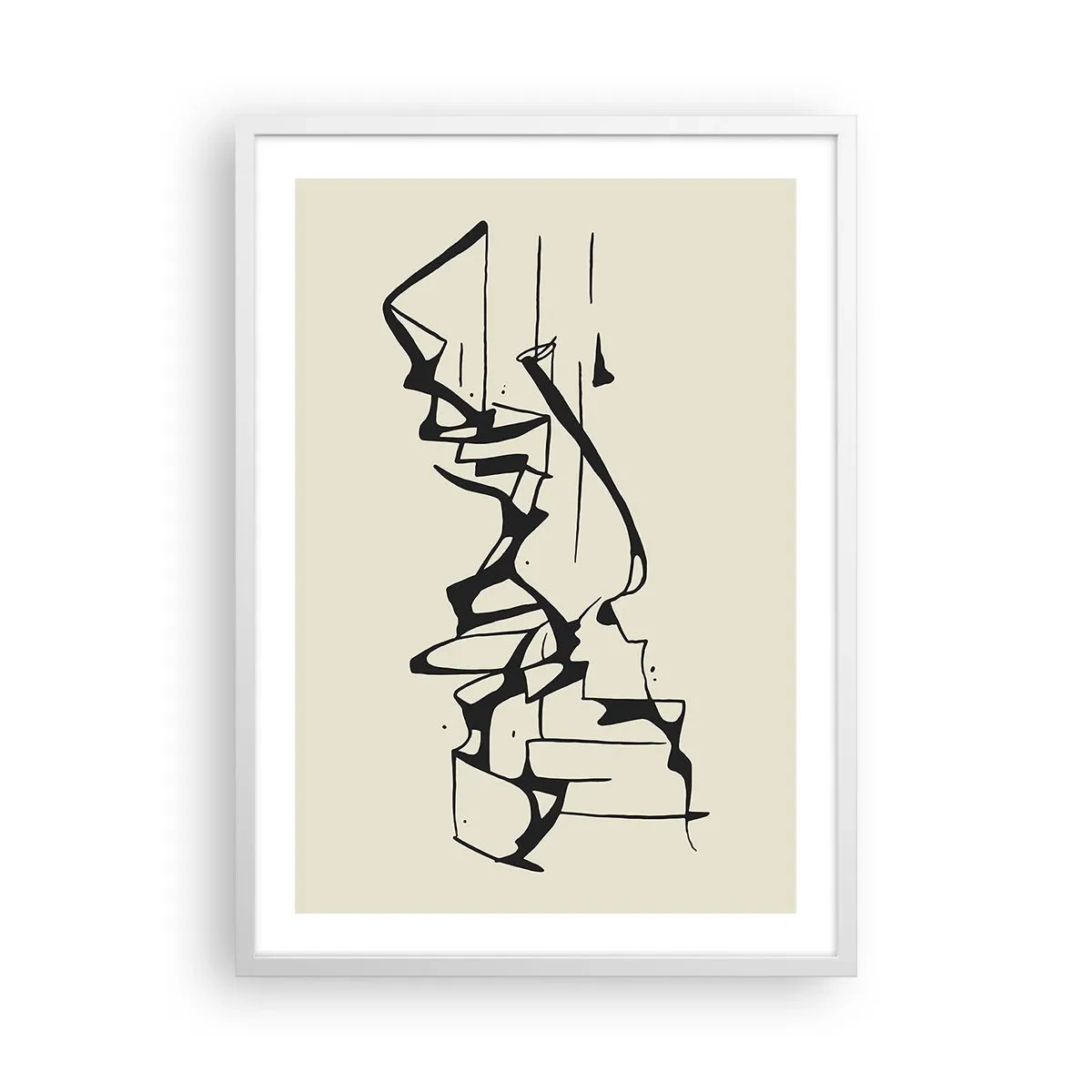 Poster în ramă albă - Poate că peisajul - 50x70 cm