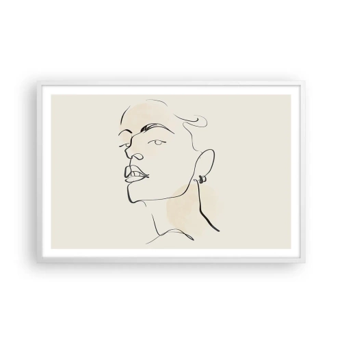 Poster în ramă albă - O privire mândră - 91x61 cm