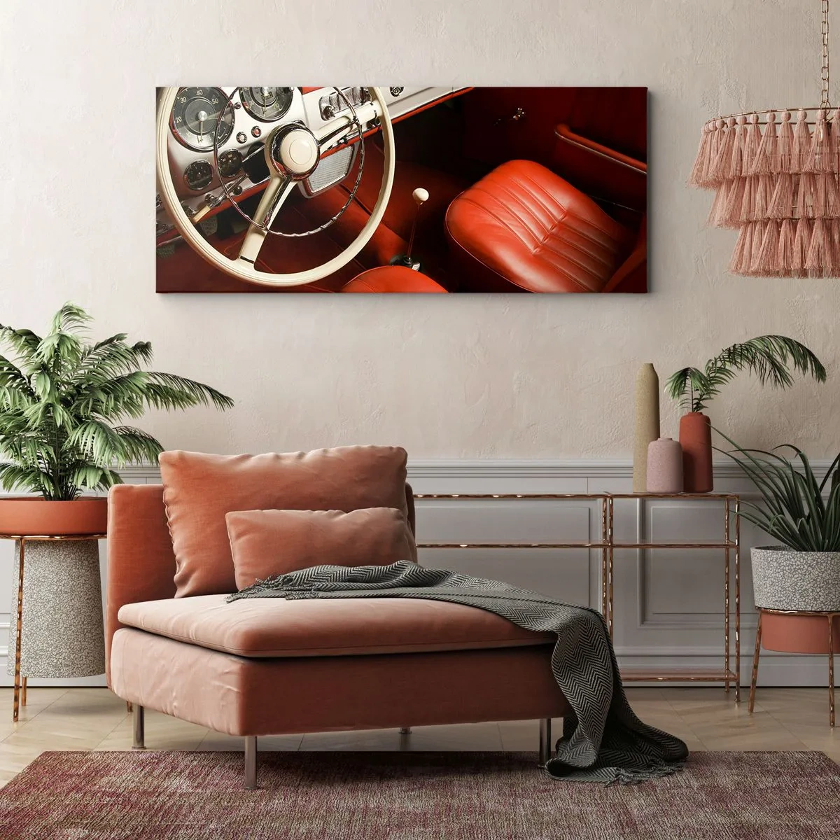 Tablou pe pânză - Lux în stil vintage - 120x50 cm
