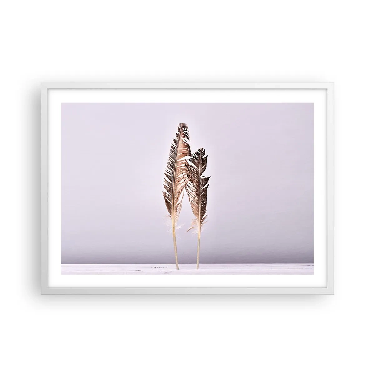 Poster în ramă albă - Împotriva neantului - 70x50 cm