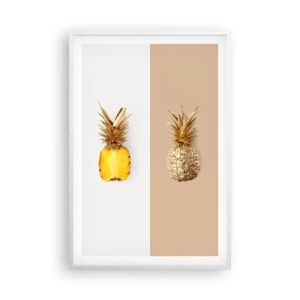 Poster în ramă albă - Ananas de împărțit - 61x91 cm