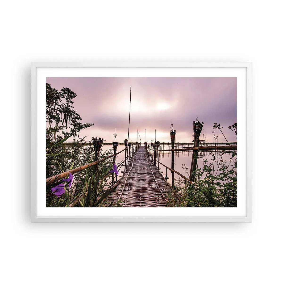 Poster în ramă albă - Pacea și liniștea Asiei - 70x50 cm