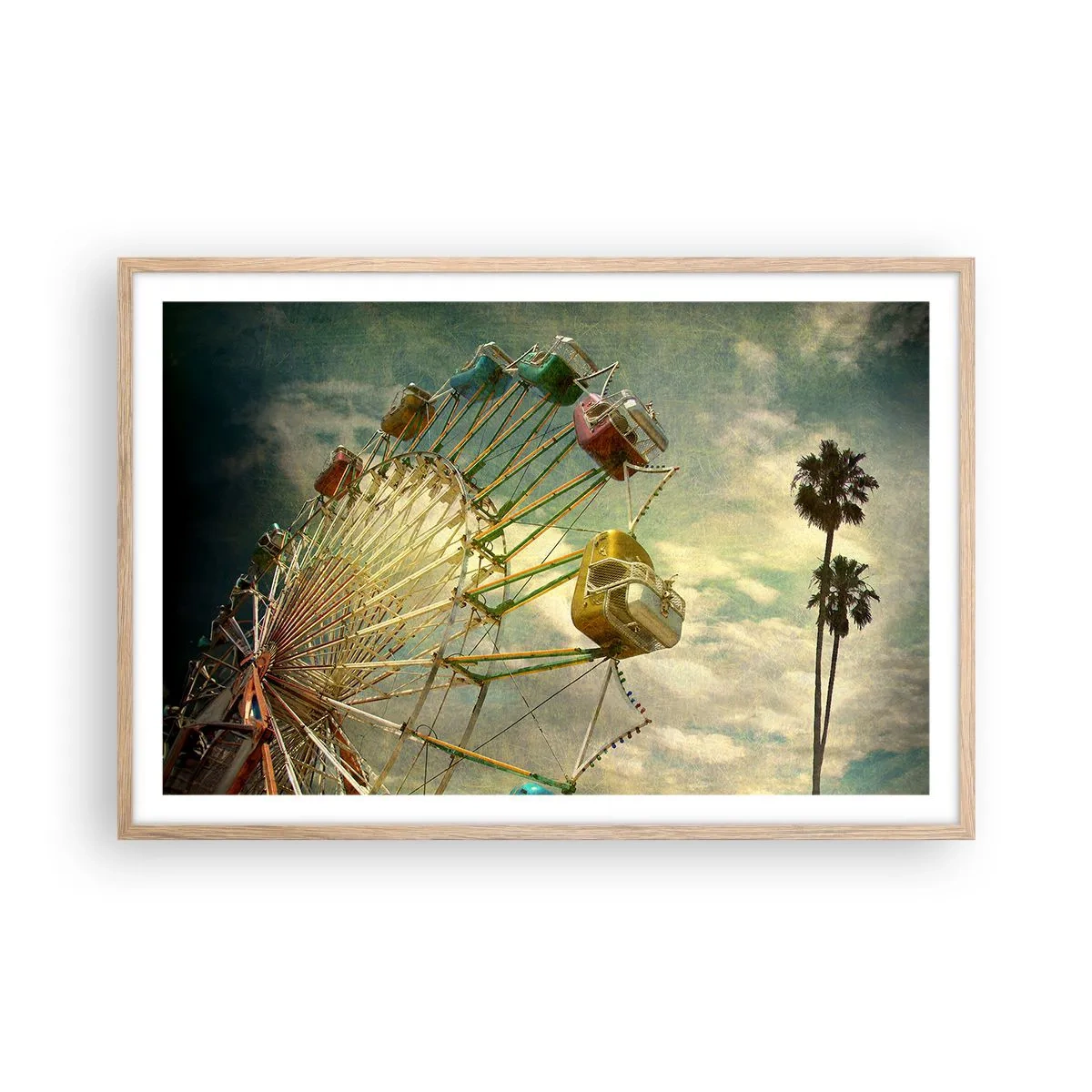 Poster în ramă de stejar deschis - Hai la distracție… - 91x61 cm