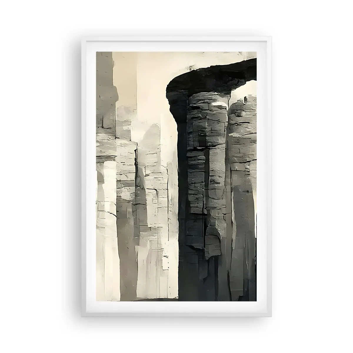 Poster în ramă albă - Măreția antichității - 61x91 cm