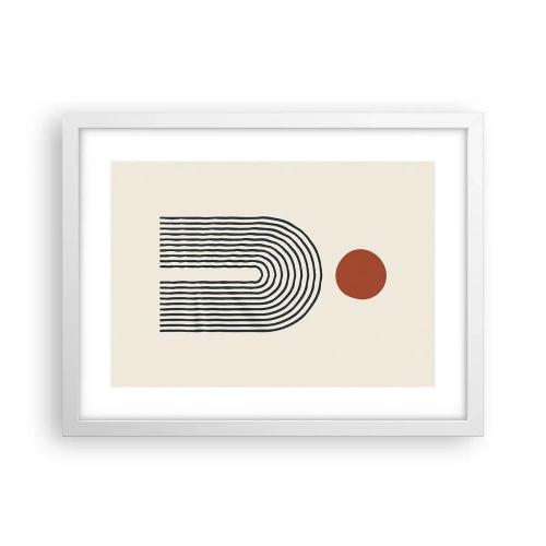 Poster în ramă albă - Magnetismul formelor și al culorilor - 40x30 cm