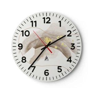 Ceas de perete - Ceas pe sticlă - Întâlnite în spațiu - 30x30 cm