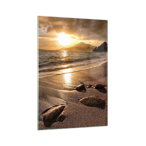 Tablou pe sticlă - Urmează soarele spre dealuri - 70x100 cm