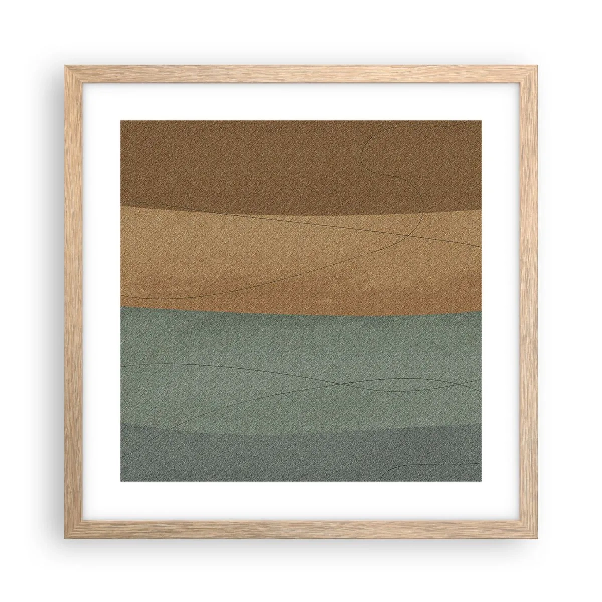 Poster în ramă de stejar deschis - Compoziție orizontală - 40x40 cm