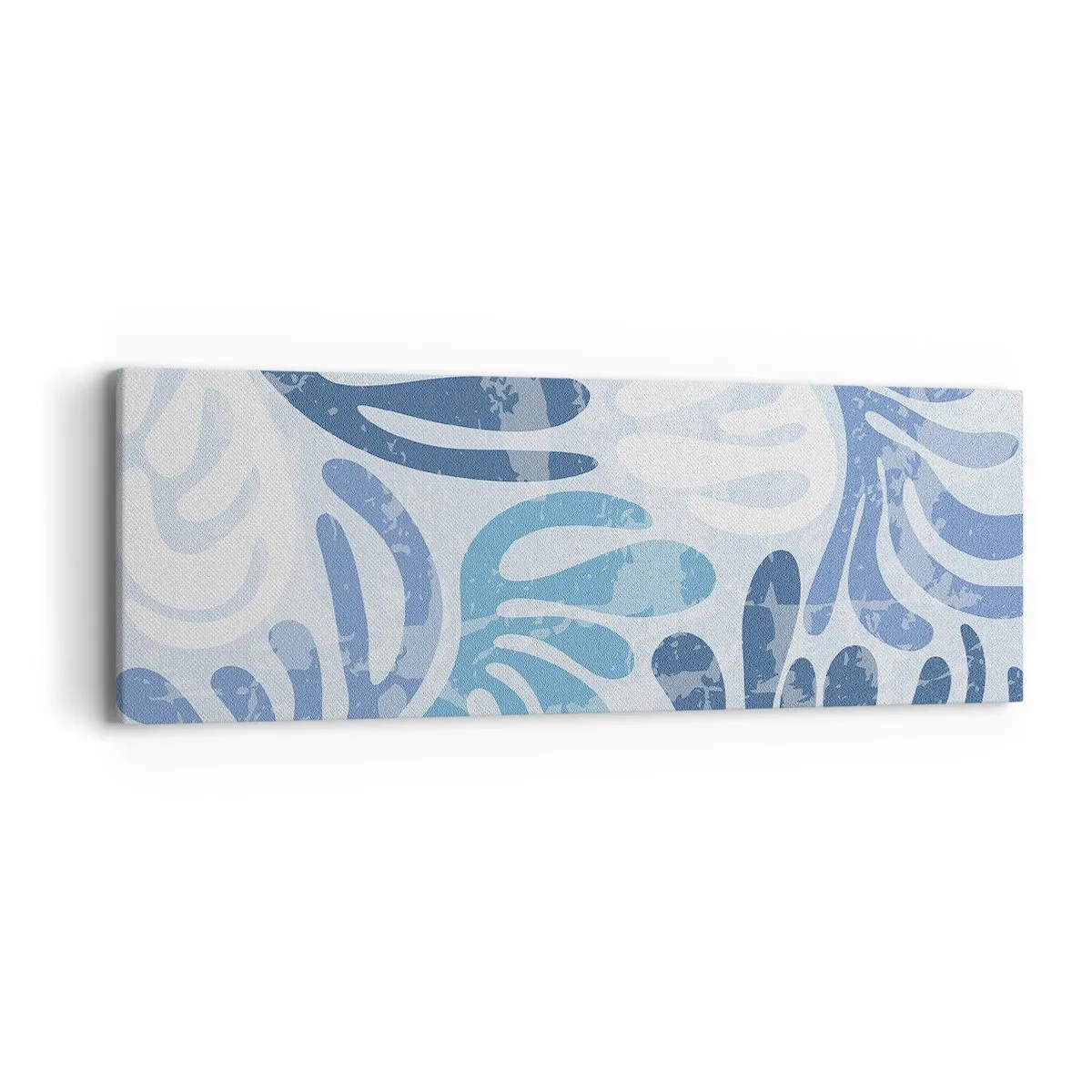 Tablou pe pânză - Ferigi albastre - 90x30 cm