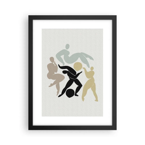 Poster în ramă neagră - Mișcarea pentru sănătate și frumusețe - 30x40 cm