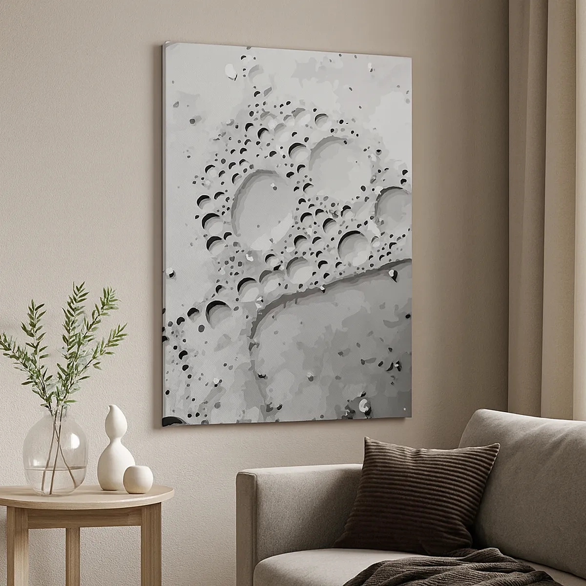 Tablou pe pânză - Amprenta spumoasă - 50x70 cm