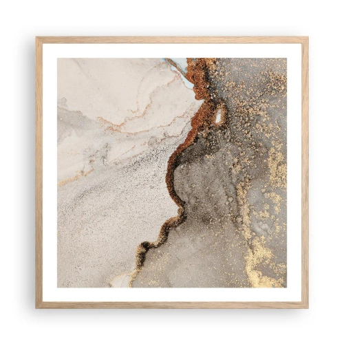 Poster în ramă de stejar deschis - La granița culorilor - 60x60 cm