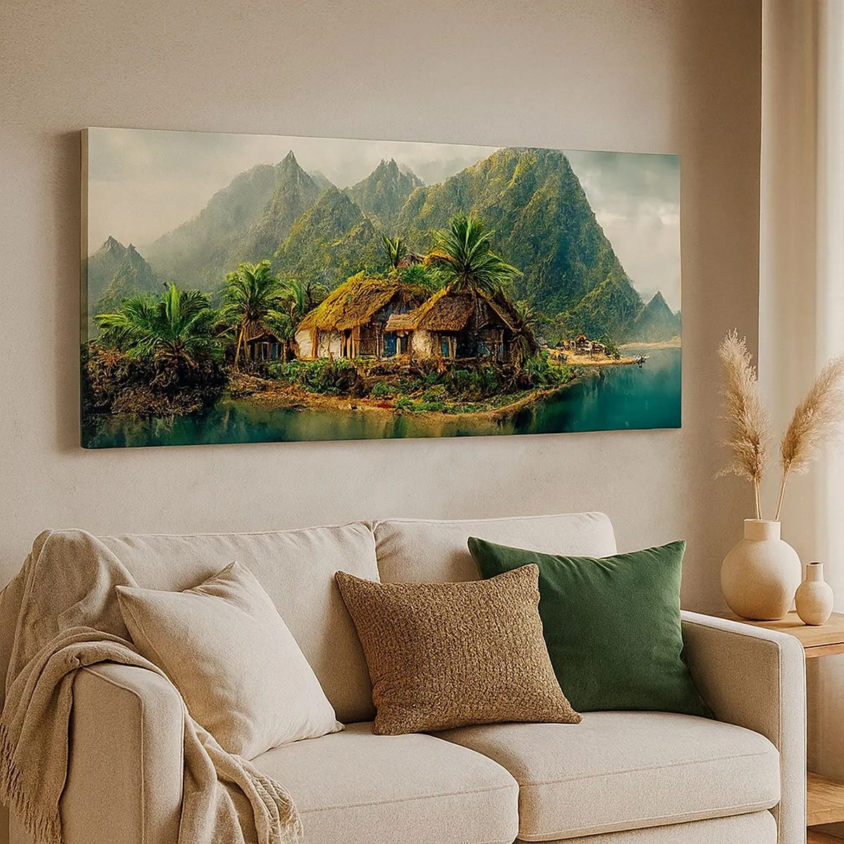 Tablou pe pânză - Paradisul tropical - 100x40 cm