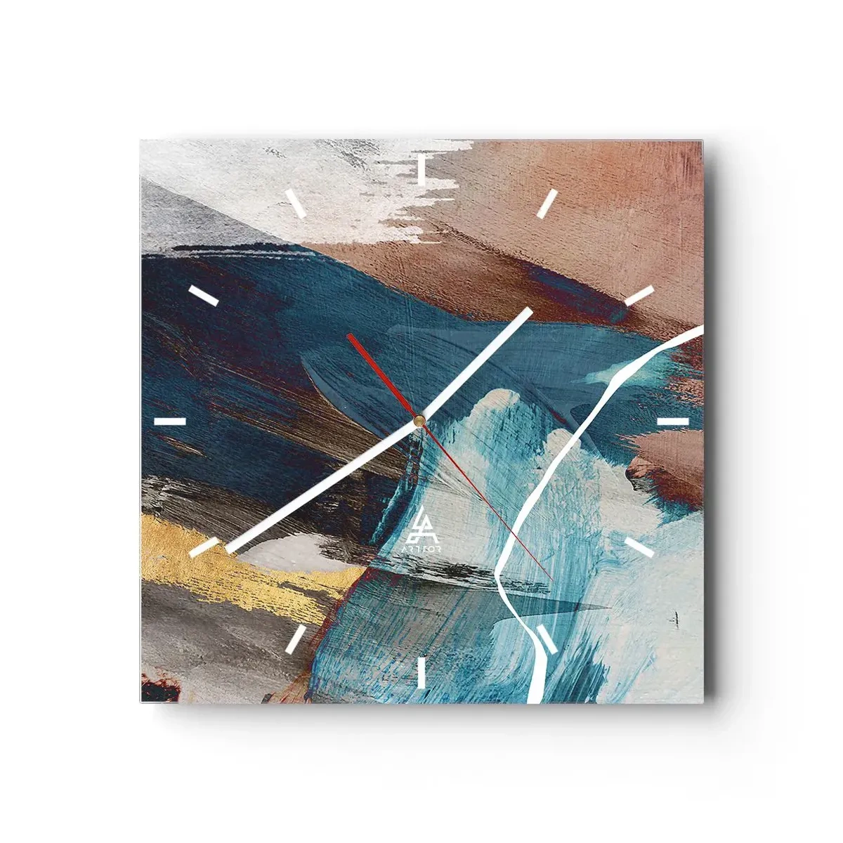 Ceas de perete - Ceas pe sticlă - Cu fler și energie - 30x30 cm