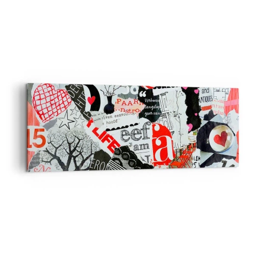 Tablou pe pânză - Colaj de hipsteri - 140x50 cm