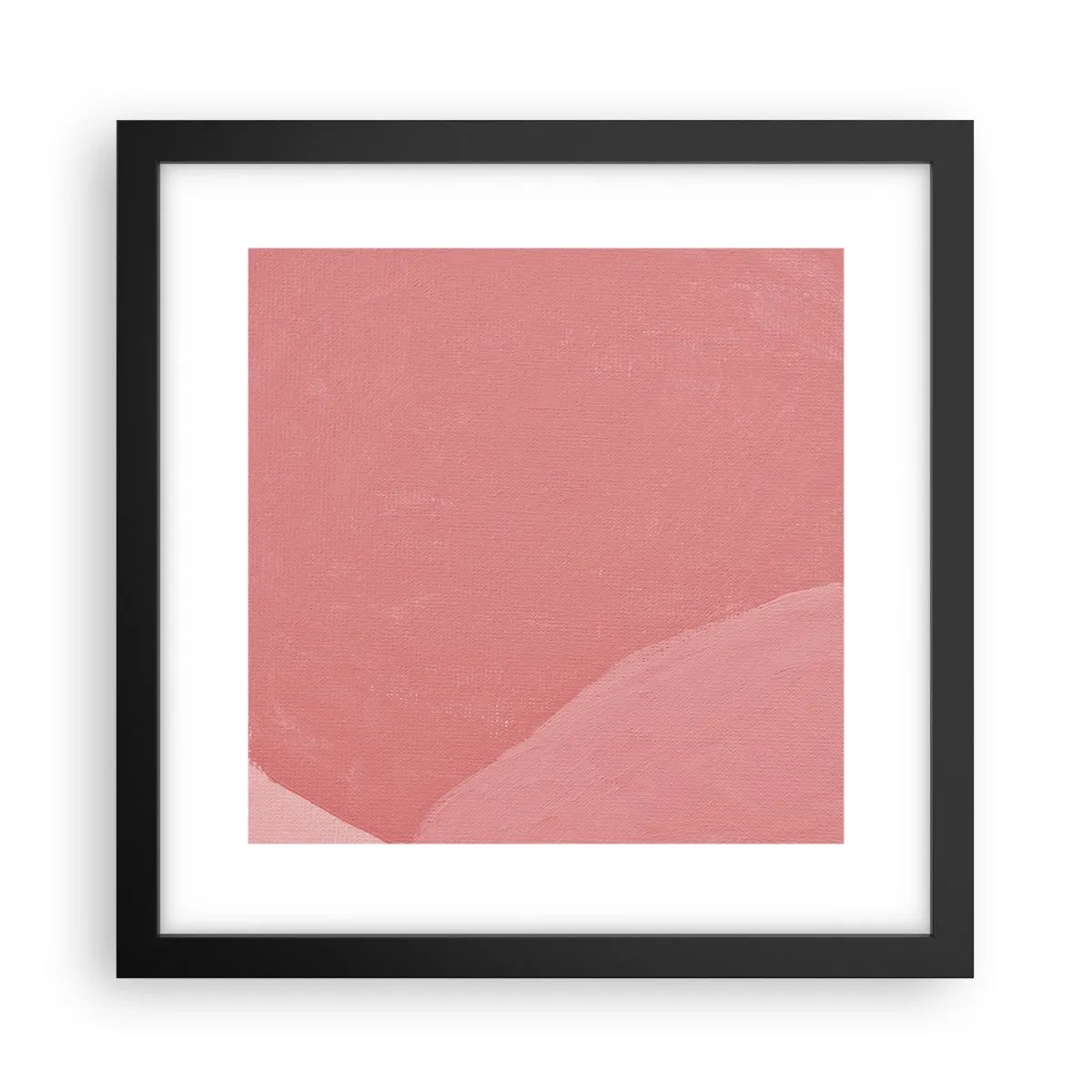 Poster în ramă neagră - Compoziție organică în roz - 30x30 cm