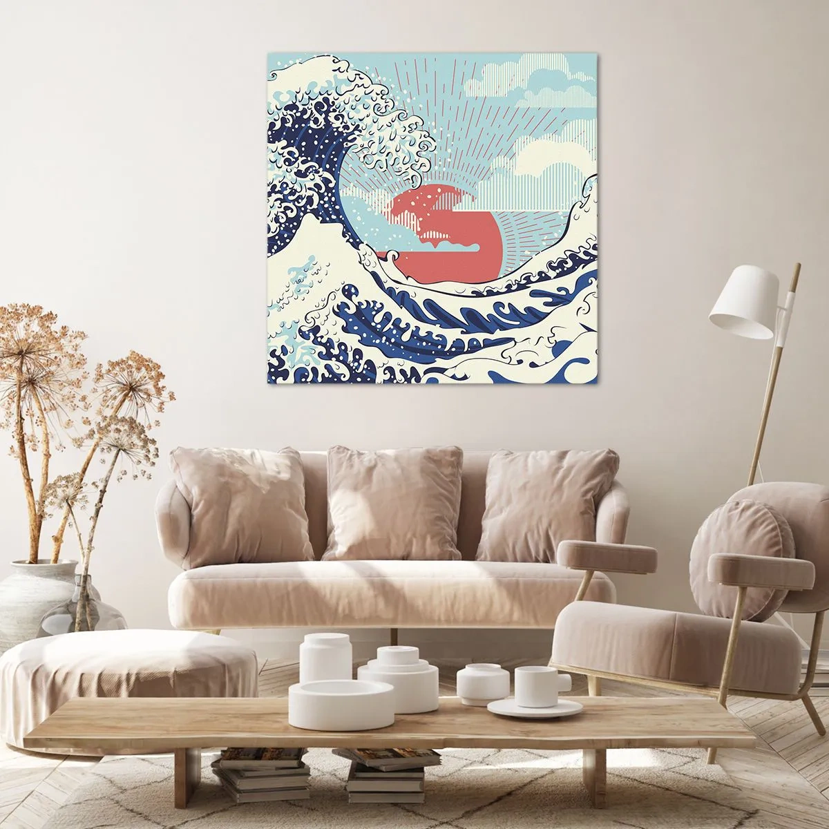 Tablou pe pânză - Din inspirații japoneze - 30x30 cm