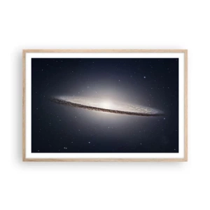 Poster în ramă de stejar deschis - Cu mult timp în urmă, într-o galaxie foarte, foarte îndepărtată... - 91x61 cm