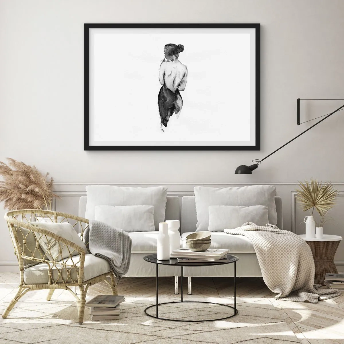 Poster în ramă neagră - Cu ea lumea dispare - 70x50 cm