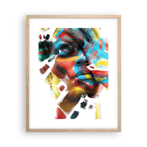 Poster în ramă de stejar deschis - Personalitate colorată - 40x50 cm