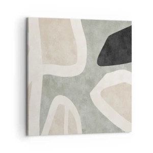 Tablou pe pânză - Compoziție cu motiv negru - 50x50 cm