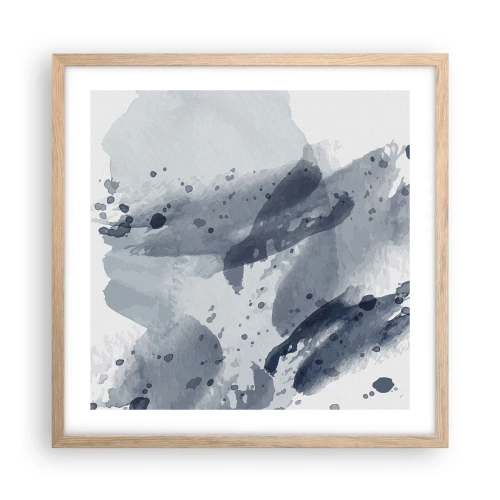 Poster în ramă de stejar deschis - Un studiu al naturii de apă - 50x50 cm