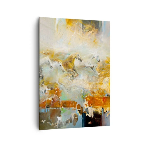 Tablou pe pânză - Galopând prin lumină - 50x70 cm