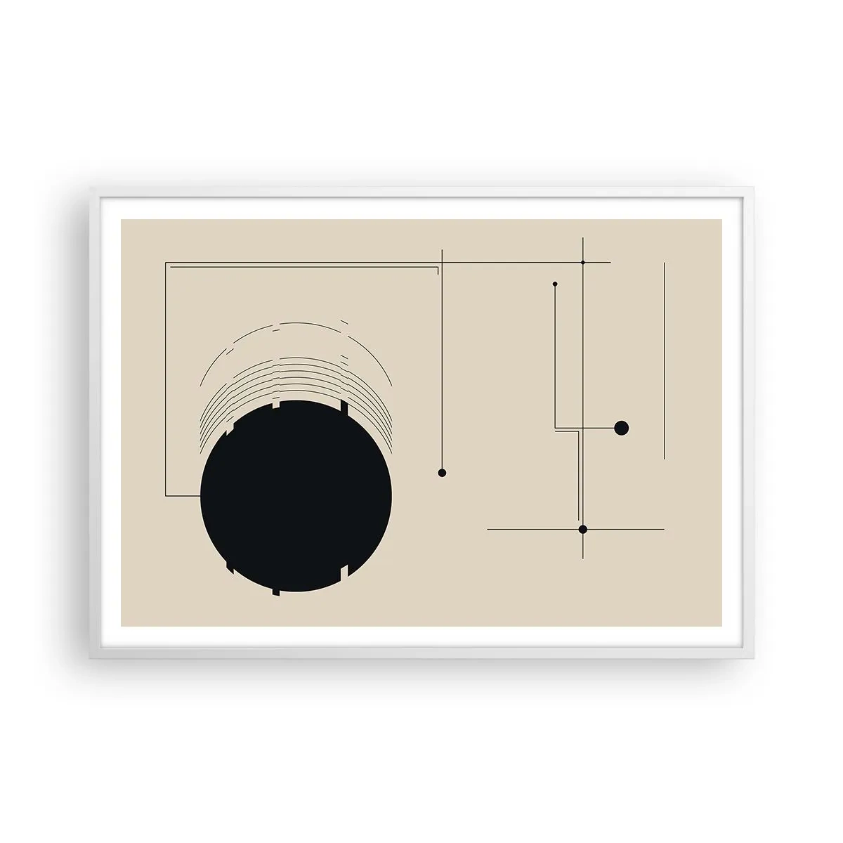 Poster în ramă albă - Compoziție flexibilă și dinamică - 100x70 cm