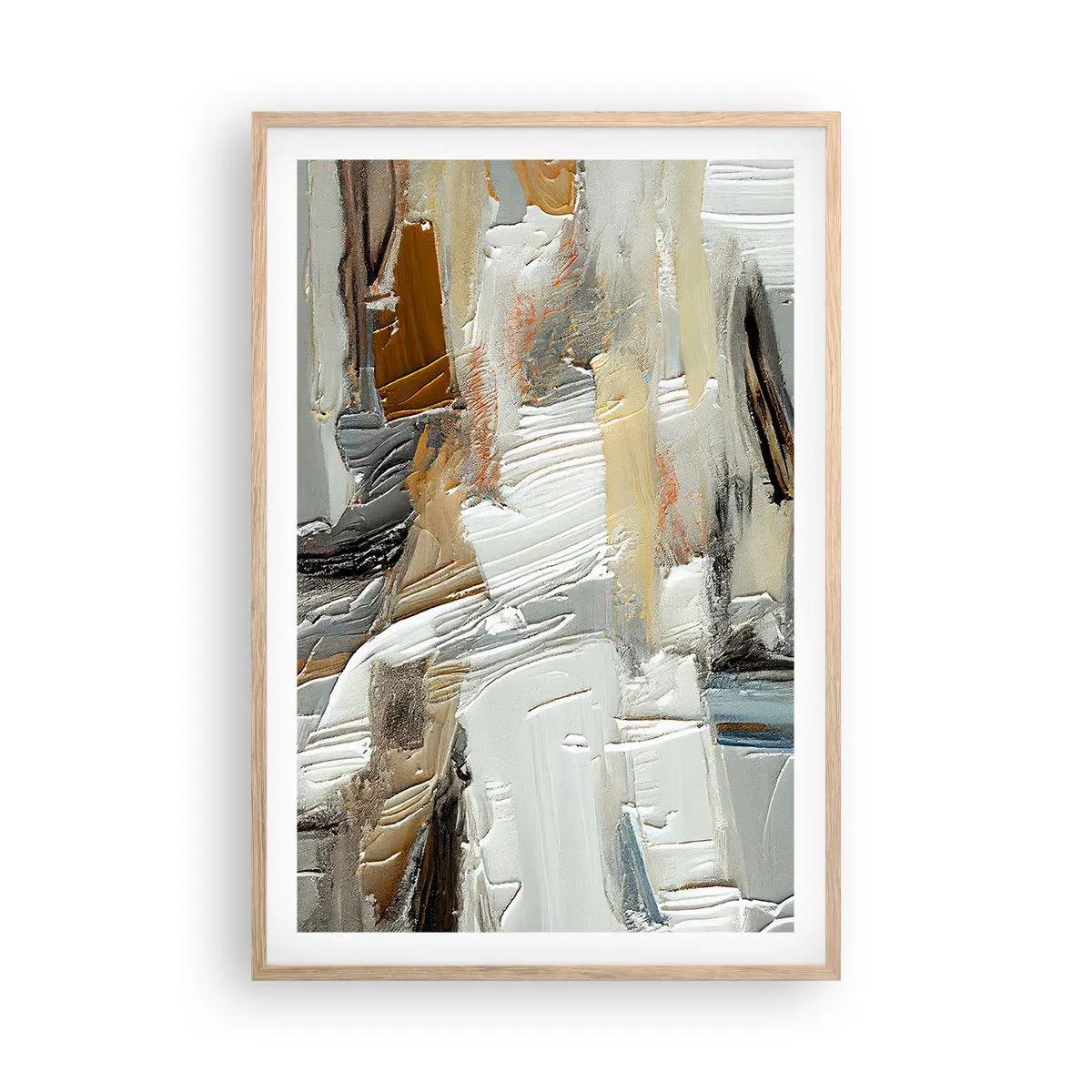 Poster în ramă de stejar deschis - Stratificare colorată - 61x91 cm