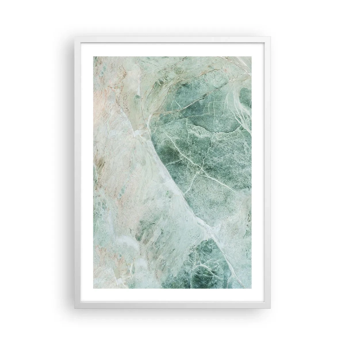 Poster în ramă albă - Răcoarea nobilă a pietrei - 50x70 cm